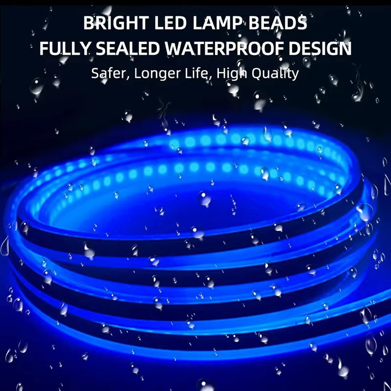 150Cm LED Daytime Running Light Scan Starting Car Hood Decorative Lights DRL Auto Engine Hood Guide Decorative Ambient Lamp 12V